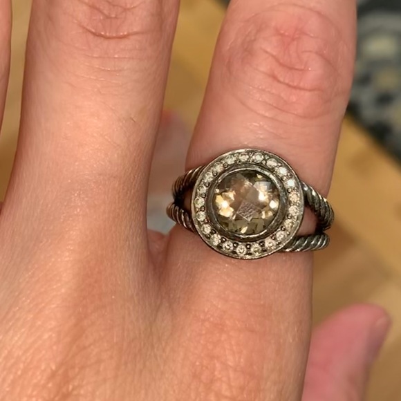 David Yurman ring with diamonds/smoky quartz - Picture 4 of 8